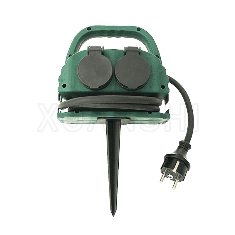 Ổ cắm sân vườn chống nước IP44 4 chiều châu Âu JL-3F,XS-XBD4